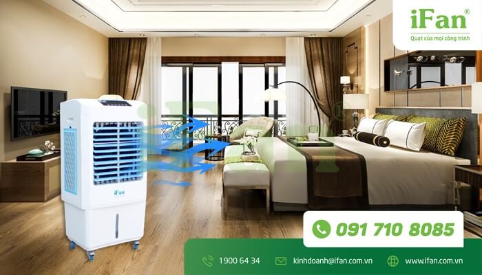 Quạt hơi nước cho phòng ngủ có thể làm mát từ 5 - 7 độ C