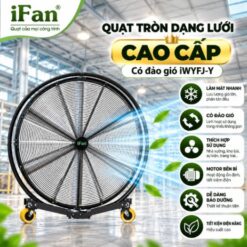 Quạt Tròn Dạng Lưới Cao Cấp Có Đảo Gió iWYFJ-Y