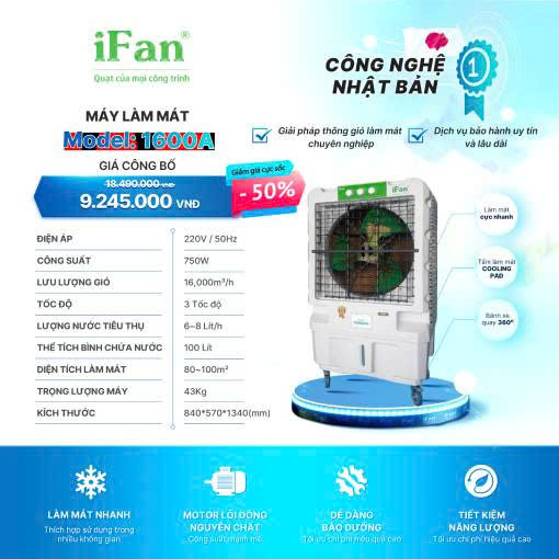 quạt điều hòa ifan 1600a