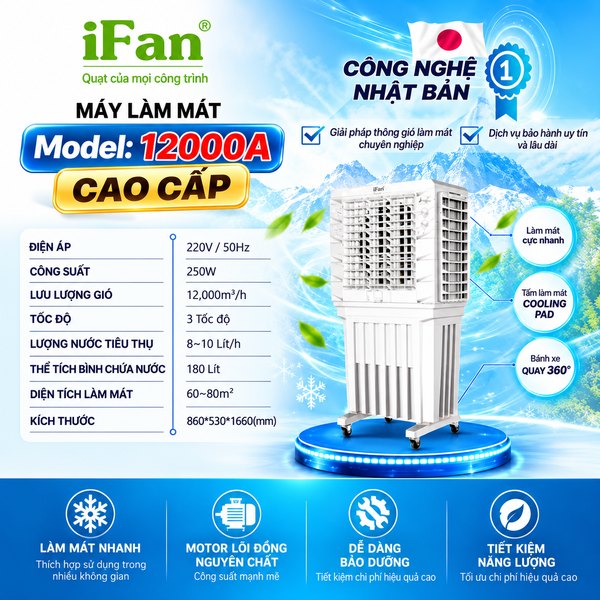 Máy làm mát iFan 1200A chính hãng giá tốt