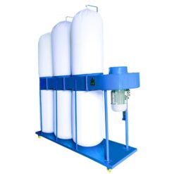 Quạt hút bụi túi vải di động có cấu tạo bánh xe giúp dễ dàng di chuyển 