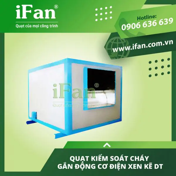 Quạt kiểm soát cháy gắn động cơ điện xen kẽ HTFC-II/DT