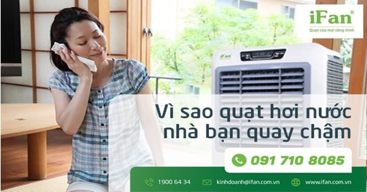 Quạt hơi nước chạy yếu