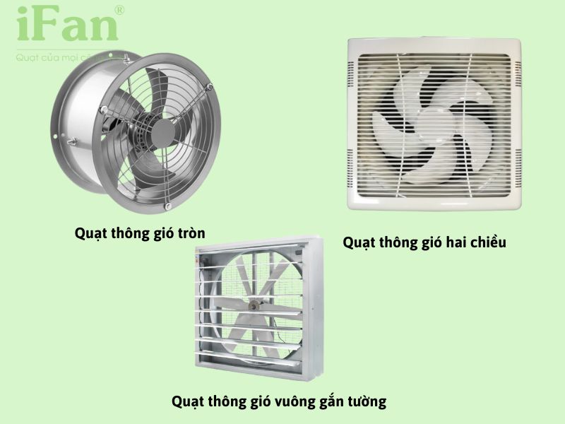 Các dòng quạt thông gió được sử dụng rộng rãi hiện nay