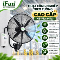 Quạt công nghiệp treo tường công suất lớn 4 cánh