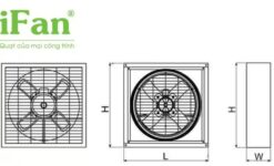 Quạt hút kích thước 400x400 hút bụi, hút khí thải hiệu quả