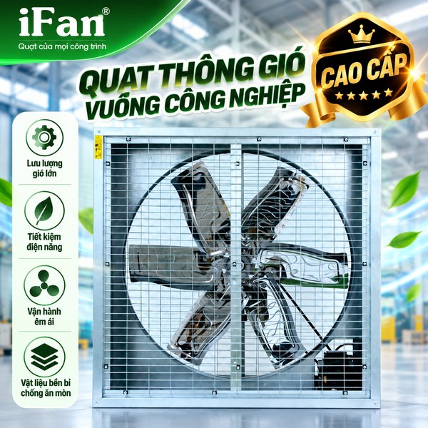 Quạt thông gió vuông công nghiệp iFan
