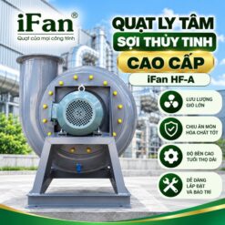 Quạt ly tâm sợi thủy tinh chuyên hút hóa chất